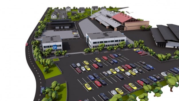Visualisierung-Gewerbegebiet